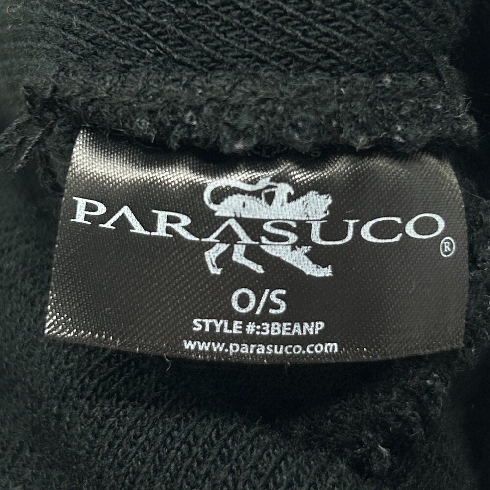 Parasuco Jeans Beanie Winter Hat Toque Streetwear Flip Cuffed Black Acrylic - Picture 8 of 9